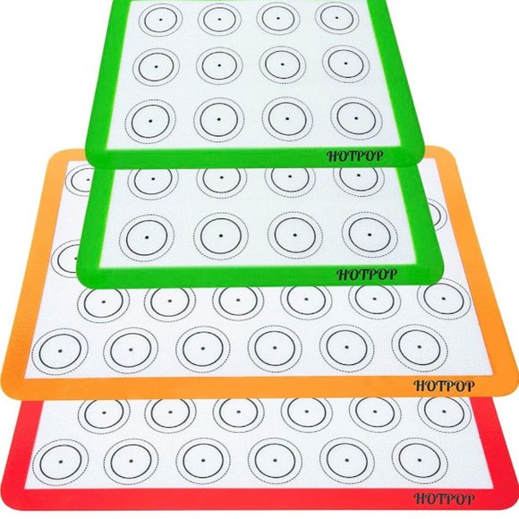 2 SETS 4pc Silicone Macaron Baking Mats 0.75mm NWT - Picture 1 of 5